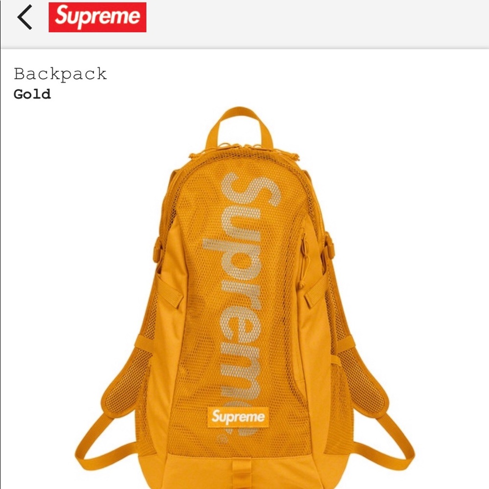 Supreme Backpack (SS20) Gold
